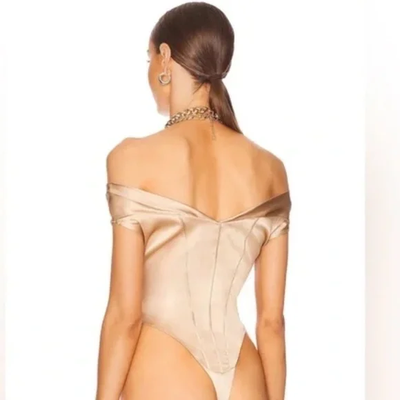 Retrofete Rozik Silk Corset Bodysuit